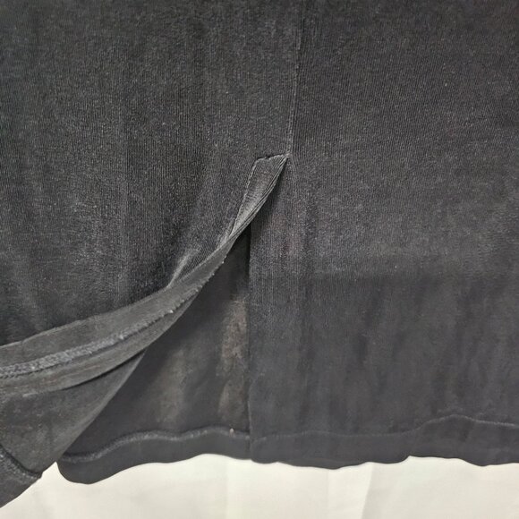 Vintage Kiara Skirt Black Liquid Knit Goth Minimalist Whimsigoth 1X - Picture 4 of 8